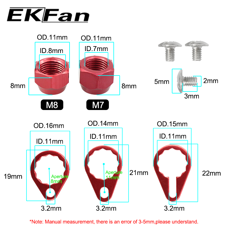 EKFan M7 M8 Alloy Nuts Locking - Reel Drag Knob review and price